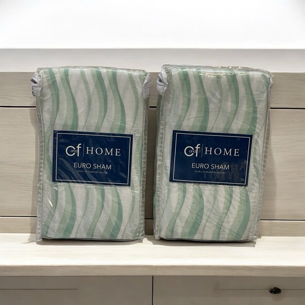 2 Mystic Echoes Euro Shams C&F Home 26”x 26”